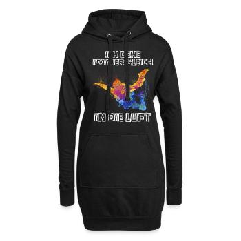 Skydive Freefly Fallschirmspringer Shirt Skydiving - Hoodie-Kleid - Schwarz - Vorne