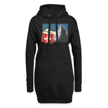 Suisse Vacances Ski Randonnée Montagne Suisse - Sweat-shirt à capuche long Femme - noir - Devant
