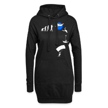 Skydive Freefly Fallschirmspringer Shirt Skydiving - Hoodie-Kleid - Schwarz - Vorne