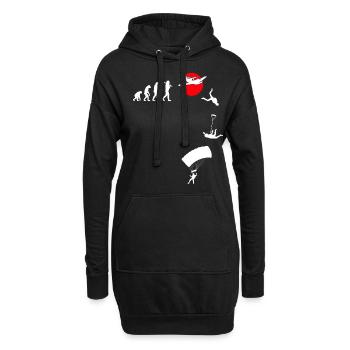 Skydive Freefly Fallschirmspringer Shirt Skydiving - Hoodie-Kleid - Schwarz - Vorne