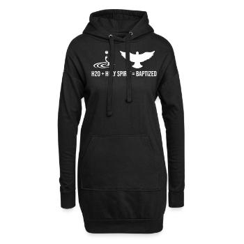 Wasser + Heiliger Geist = Getauft - Hoodie-Kleid - Schwarz - Vorne