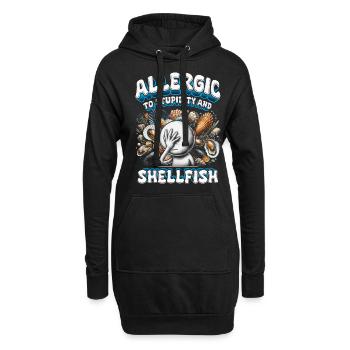 Seafood Allergy Allergic To Shellfish - Hoodie Dress - black - Front