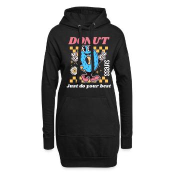 Groovy Testing Day School Outfits Für Alle Klassen - Hoodie-Kleid - Schwarz - Vorne