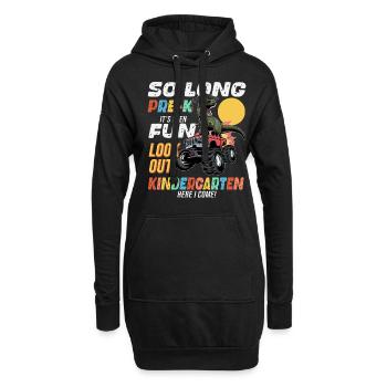 Cadeau de chambre d’enfant dinosaure Dino skateboard - Sweat-shirt à capuche long Femme - noir - Devant