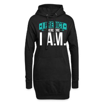 I predict, that's why I'm - statistician - Hoodie Dress - black - Front
