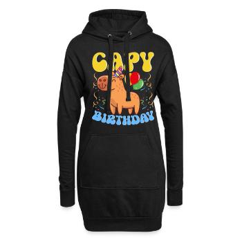 Capybara - Hoodie-Kleid - Schwarz - Vorne