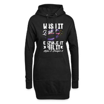 Hautpflege Kosmetikerin Kosmetik - Hoodie-Kleid - Schwarz - Vorne