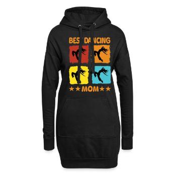 Meilleure maman danseuse - Sweat-shirt à capuche long Femme - noir - Devant