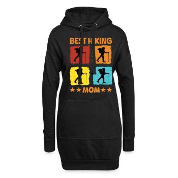 Best Hiking Mom - Hoodie-Kleid - Schwarz - Vorne