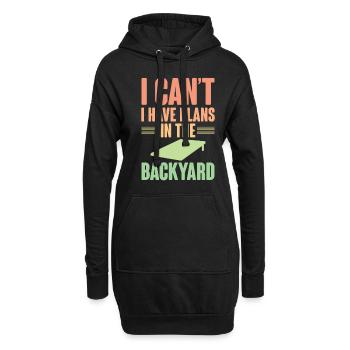Je ne peux pas avoir de projets dans l’arrière-cour 4 - Sweat-shirt à capuche long Femme - noir - Devant
