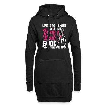 Hautpflege Kosmetikerin Kosmetik - Hoodie-Kleid - Schwarz - Vorne