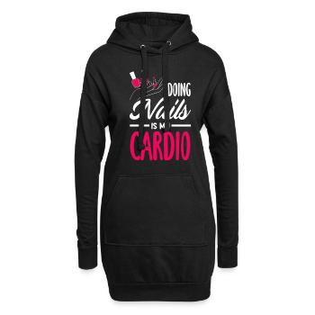 Hautpflege Kosmetikerin Kosmetik - Hoodie-Kleid - Schwarz - Vorne