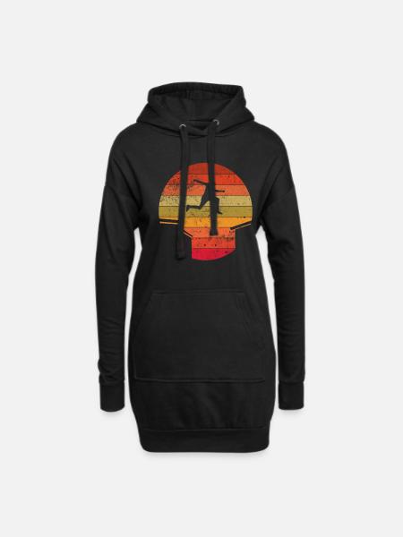 Parkour - Hoodie-Kleid - Schwarz