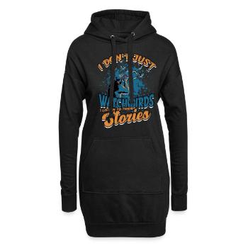Vogelbeobachtung Ornithologe - Hoodie-Kleid - Schwarz - Vorne