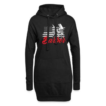 Barber Homme Coiffeur Coiffeur - Sweat-shirt à capuche long Femme - noir - Devant