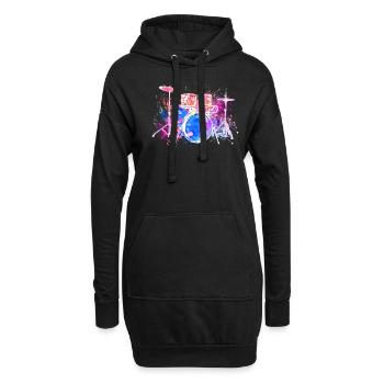 Batterie Batteurs Batteurs - Sweat-shirt à capuche long Femme - noir - Devant