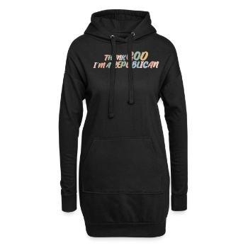 Conservative Republican Republicans Vote - Hoodie-Kleid - Schwarz - Vorne