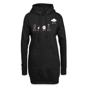 IT Geek, Accessoires PC Évolution des périphériques de stockage - Sweat-shirt à capuche long Femme - noir - Devant