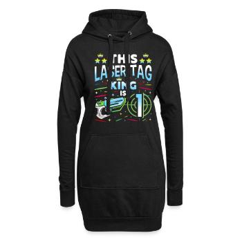 Lasertag King Is 1 Birthday Boy Indoor Laser Tag - Hoodie-Kleid - Schwarz - Vorne