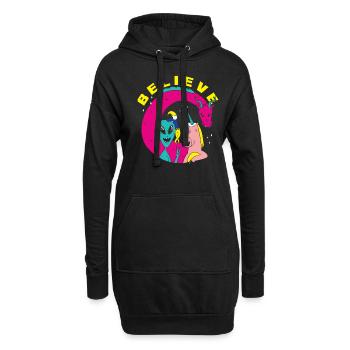 Lustiges Alien Außerirdische Geschenk - Hoodie-Kleid - Schwarz - Vorne