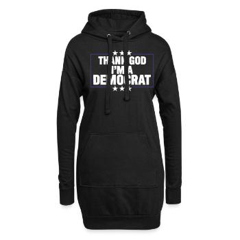 Votez Démocratie Démocrate Démocrate - Sweat-shirt à capuche long Femme - noir - Devant