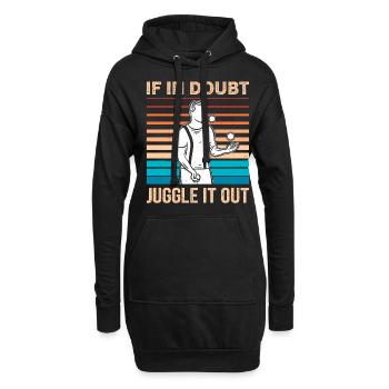 Drôle de dicton de jonglerie - Sweat-shirt à capuche long Femme - noir - Devant