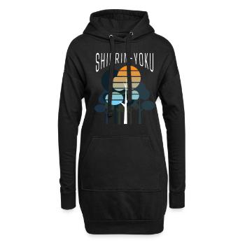Waldbaden Shinrin Yoku Natur - Hoodie-Kleid - Schwarz - Vorne