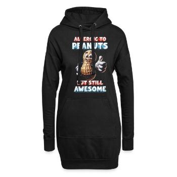 Erdnussallergie Allerigic To Peanuts - Hoodie-Kleid - Schwarz - Vorne