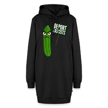 Respect Tolérance Humanité Antifascisme - Sweat-shirt à capuche long Femme - noir - Devant
