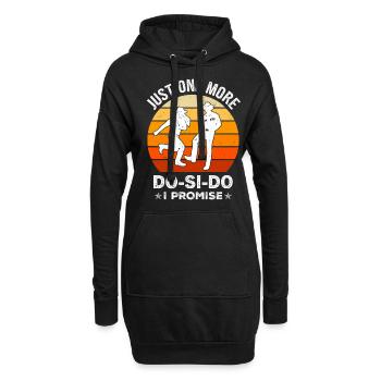 Witziger Square Dance Spruch - Hoodie-Kleid - Schwarz - Vorne
