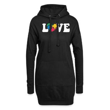Journée de sensibilisation à l’autisme : Cadeau pour autistes - Sweat-shirt à capuche long Femme - noir - Devant
