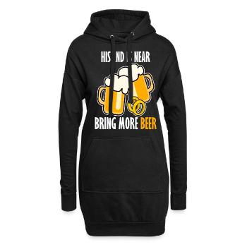 Groom Best Man Groomsmen Bride Beer - Hoodie-Kleid - Schwarz - Vorne
