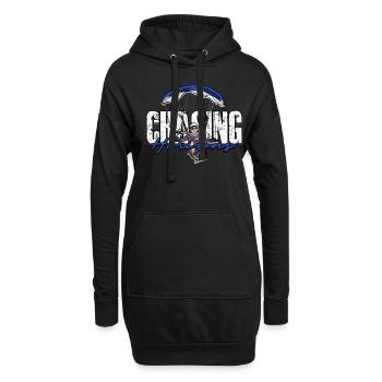 Paragliding Paraglider Gleiter Chasing Horizons - Hoodie-Kleid - Schwarz - Vorne