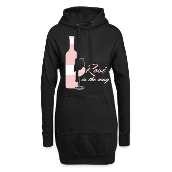 Red Wine Glasses Vino Rosé - Hoodie-Kleid - Schwarz - Vorne