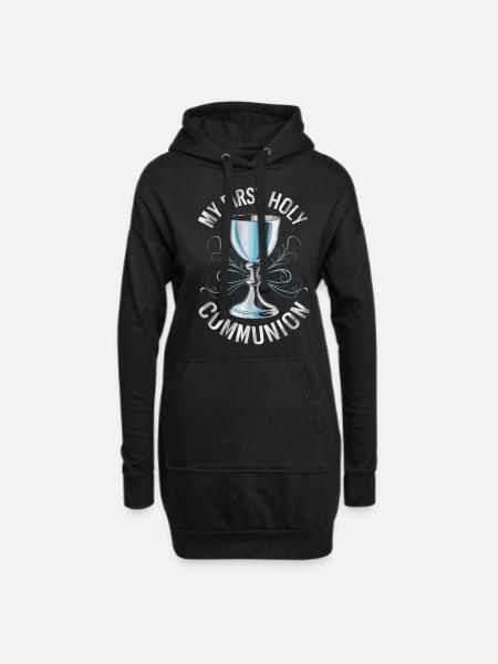 Meine Erste Heilige Kommunion Kelch - Hoodie-Kleid - Schwarz