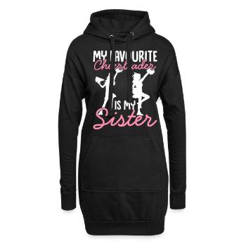 La pom-pom girl préférée de Cheerleading Cheer Squad est - Sweat-shirt à capuche long Femme - noir - Devant