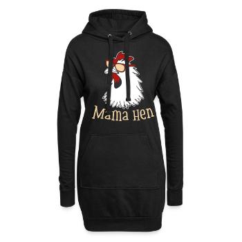 Maman Poule Poulet Maman Fermier Animal De Ferme - Sweat-shirt à capuche long Femme - noir - Devant