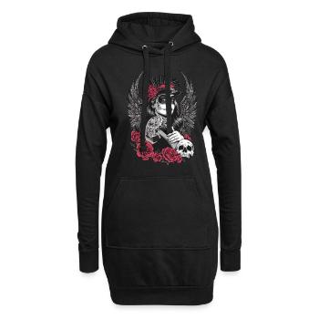 Gothik Girl für Gothik Fans - Hoodie-Kleid - Schwarz - Vorne