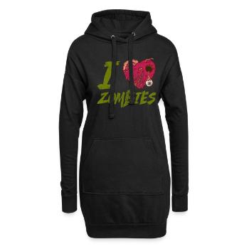 Zombie - Hoodie-Kleid - Schwarz - Vorne