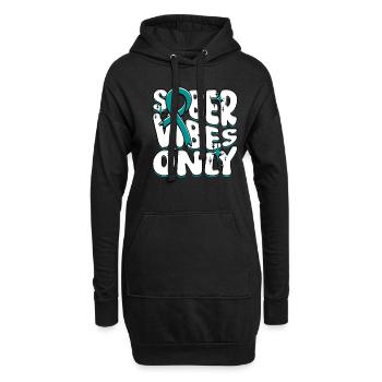 Entgiftung Entzug Suchtkrank Sober Vibes Only - Hoodie-Kleid - Schwarz - Vorne