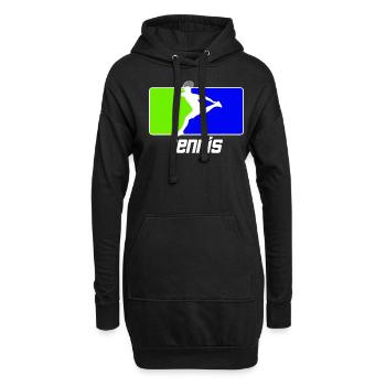 Vêtements pour joueurs de tennis Tennis Femmes Filles - Sweat-shirt à capuche long Femme - noir - Devant