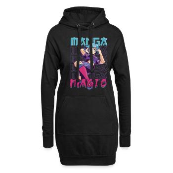 Anime Manga Magic - Hoodie-Kleid - Schwarz - Vorne