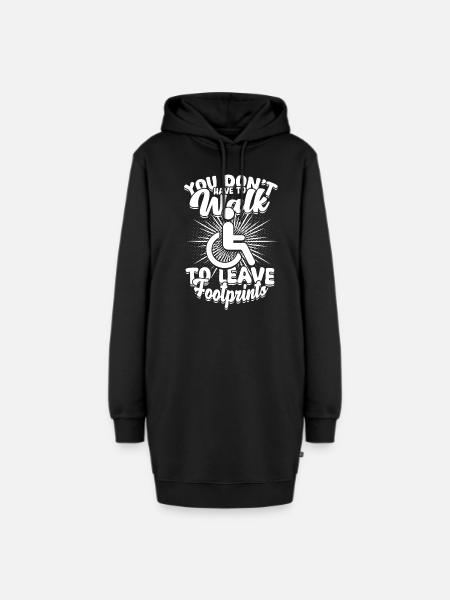 Rollstuhlfahrer Rollifahrer - Hoodie-Kleid - Schwarz