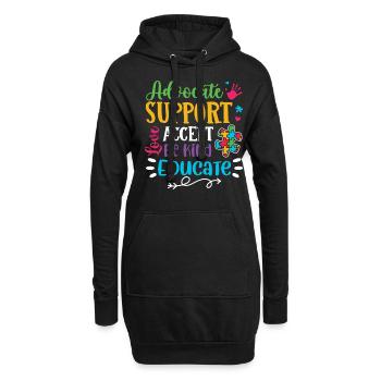 Journée de sensibilisation à l’autisme : Cadeau pour autistes - Sweat-shirt à capuche long Femme - noir - Devant