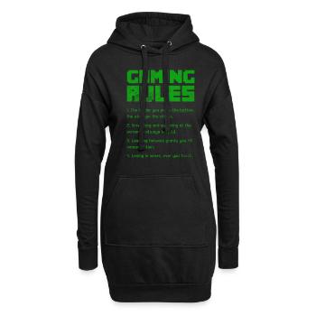 Brettspiel - Hoodie-Kleid - Schwarz - Vorne