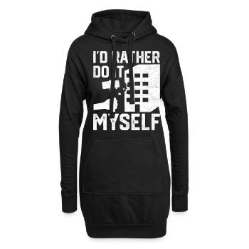 Drôle de journée de démolition de maison Je préfère Sel - Sweat-shirt à capuche long Femme - noir - Devant