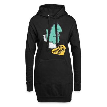 Coprolite Happens Koprolith Fossilien - Hoodie-Kleid - Schwarz - Vorne