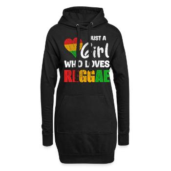 Musique rastafari Rasta Jamaïque Reggae - Sweat-shirt à capuche long Femme - noir - Devant