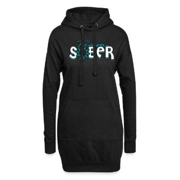 Entgiftung Entzug Suchtkrank Team Sober - Hoodie-Kleid - Schwarz - Vorne
