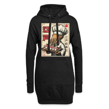 Sushi - Hoodie-Kleid - Schwarz - Vorne